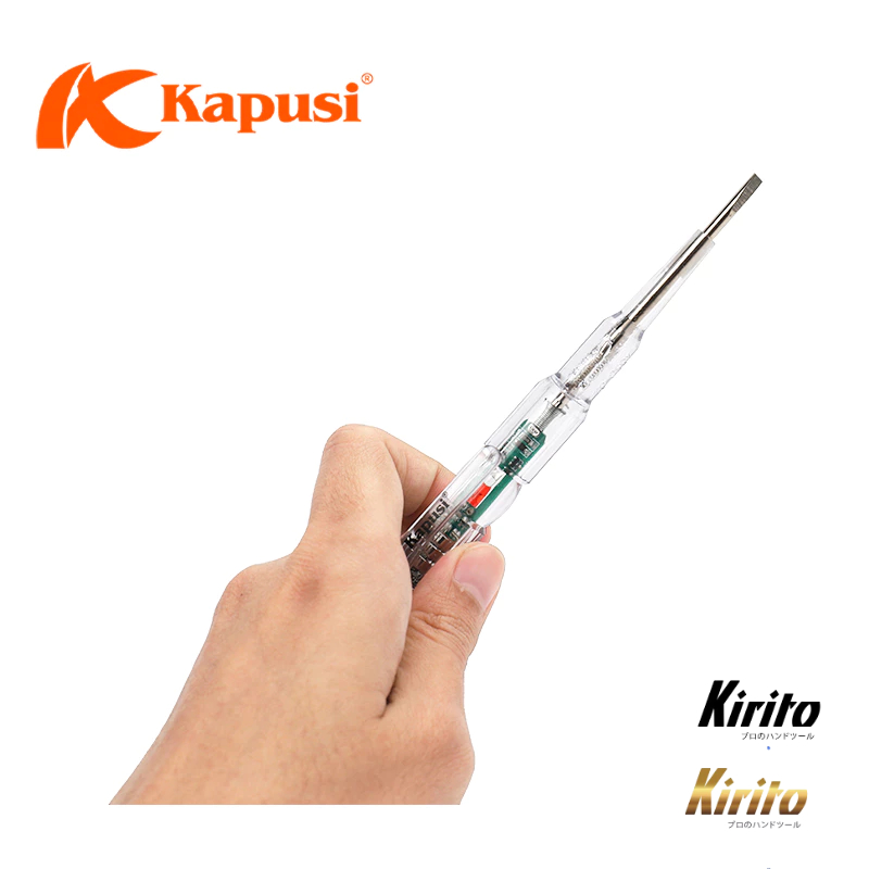 Bút thử điện cao cấp KAPUSI Japan kháng nước, nhựa trong suốt cách điện,chịu nhiệt