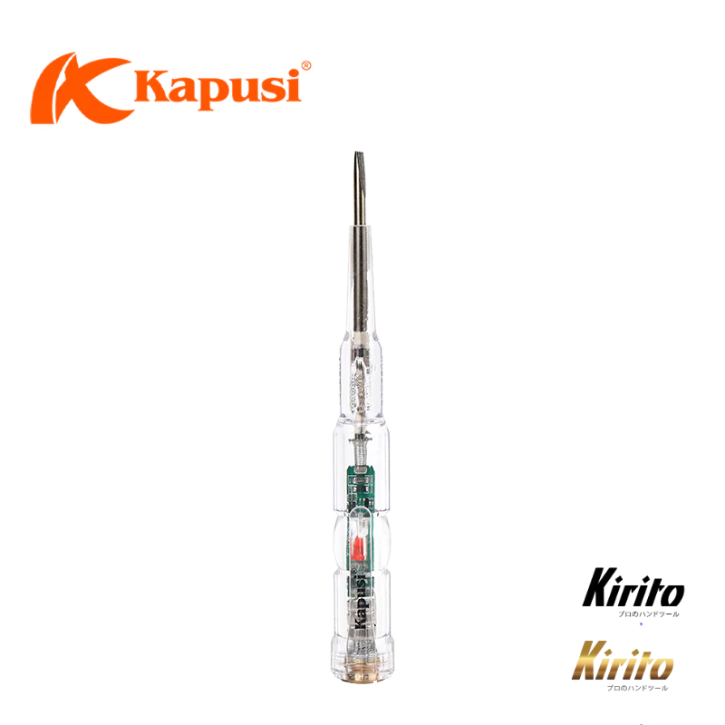 Bút thử điện cao cấp KAPUSI Japan kháng nước, nhựa trong suốt cách điện,chịu nhiệt