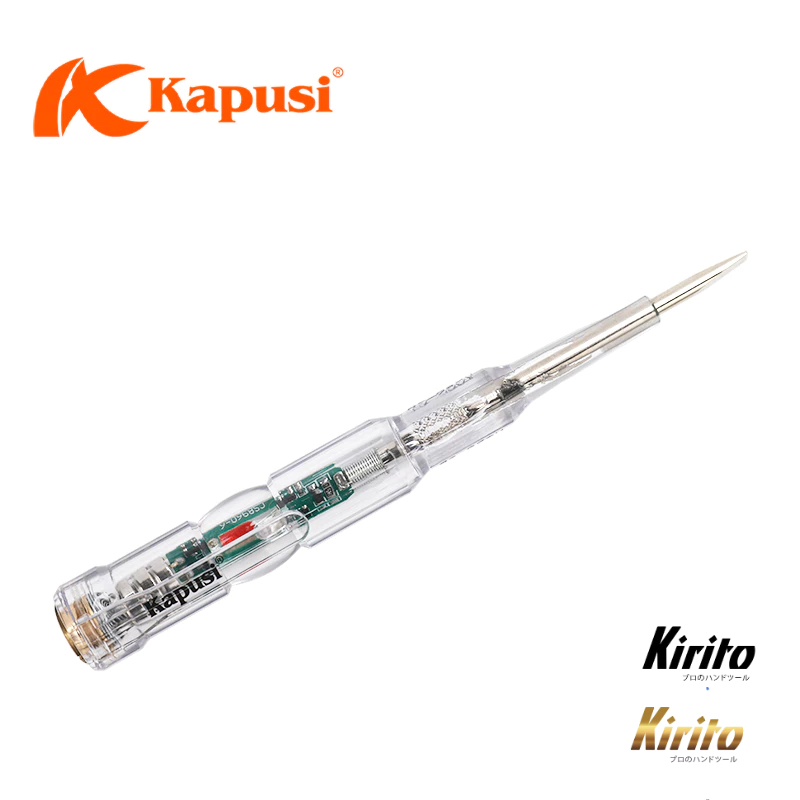 Bút thử điện cao cấp KAPUSI Japan kháng nước, nhựa trong suốt cách điện,chịu nhiệt