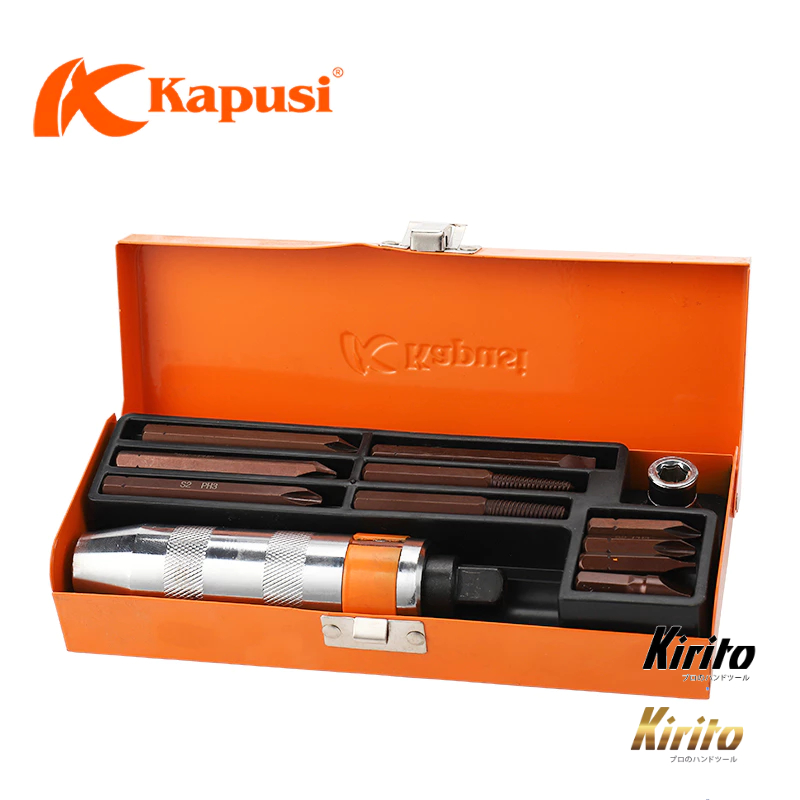 Bộ Tô Vít Đóng Đảo Chiều Kapusi 12 Chi Tiết, Bộ Đầu Tua Vít Đa Năng Thép S2 Chống Gỉ K7194