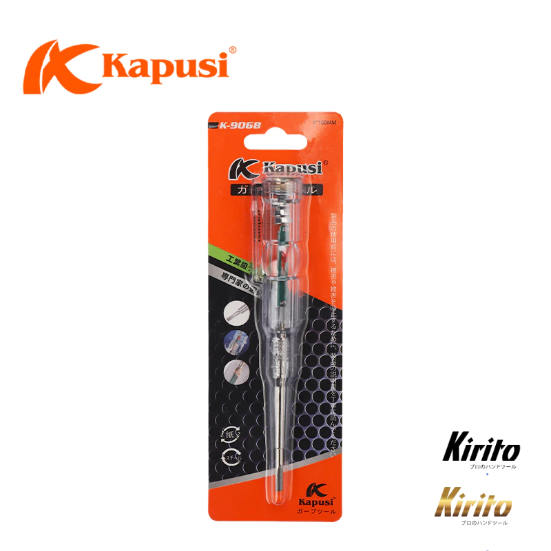 Bút thử điện cao cấp KAPUSI Japan kháng nước, nhựa trong suốt cách điện,chịu nhiệt