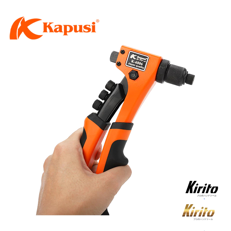 Kìm Rút Đinh Tán Trợ Lực Kapusi K-6806 Cao Cấp, Kìm Bấm Rive Cầm Tay Đa Năng