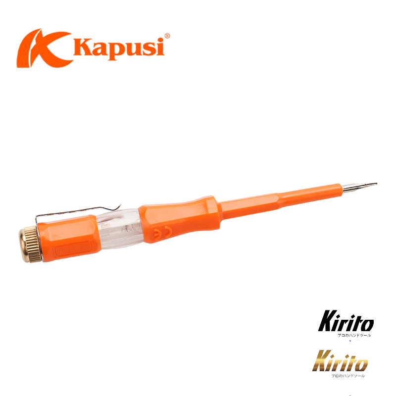 Bút Thử Điện Thân Cam Kapusi Cao Cấp 500V Chính Hãng – Dò Điện Chính Xác, Nhựa Cách Điện An Toàn, Chống Cháy