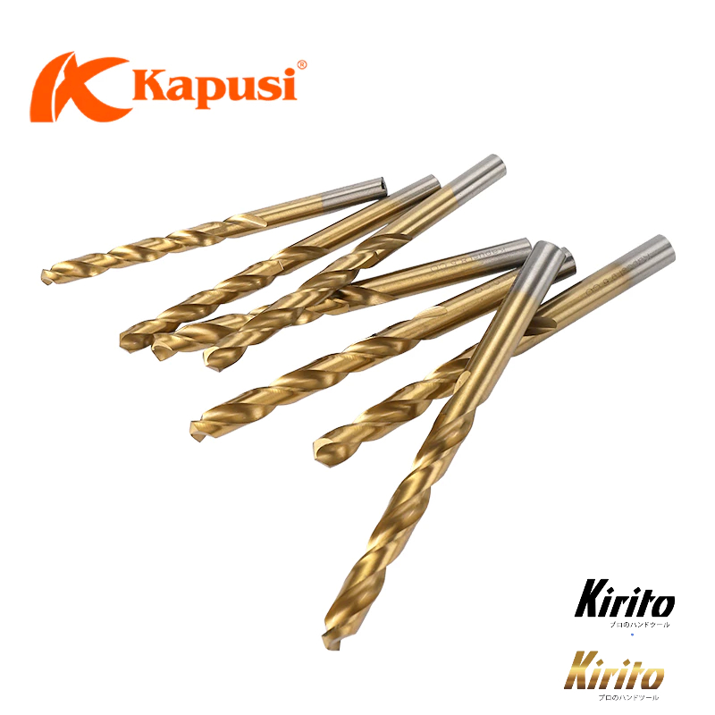 Bộ Mũi khoan kim loại thép gió HSS hãng Kapusi Nhật Bản bộ 19 cái từ 1mm đến 10mm