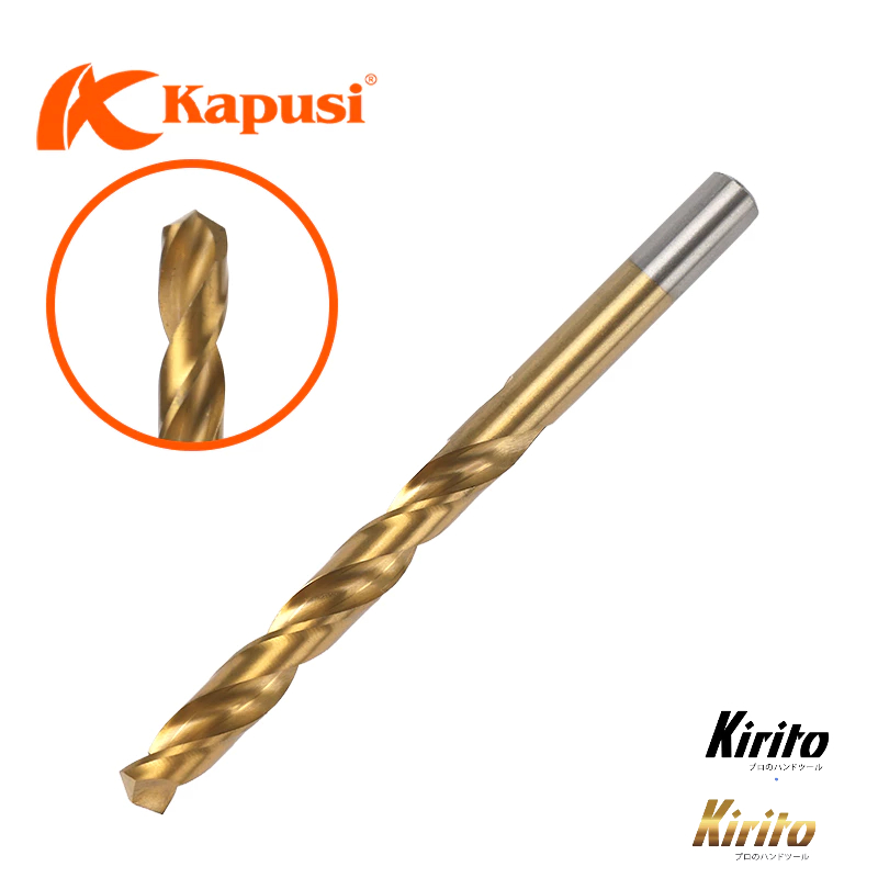 Bộ Mũi khoan kim loại thép gió HSS hãng Kapusi Nhật Bản bộ 19 cái từ 1mm đến 10mm