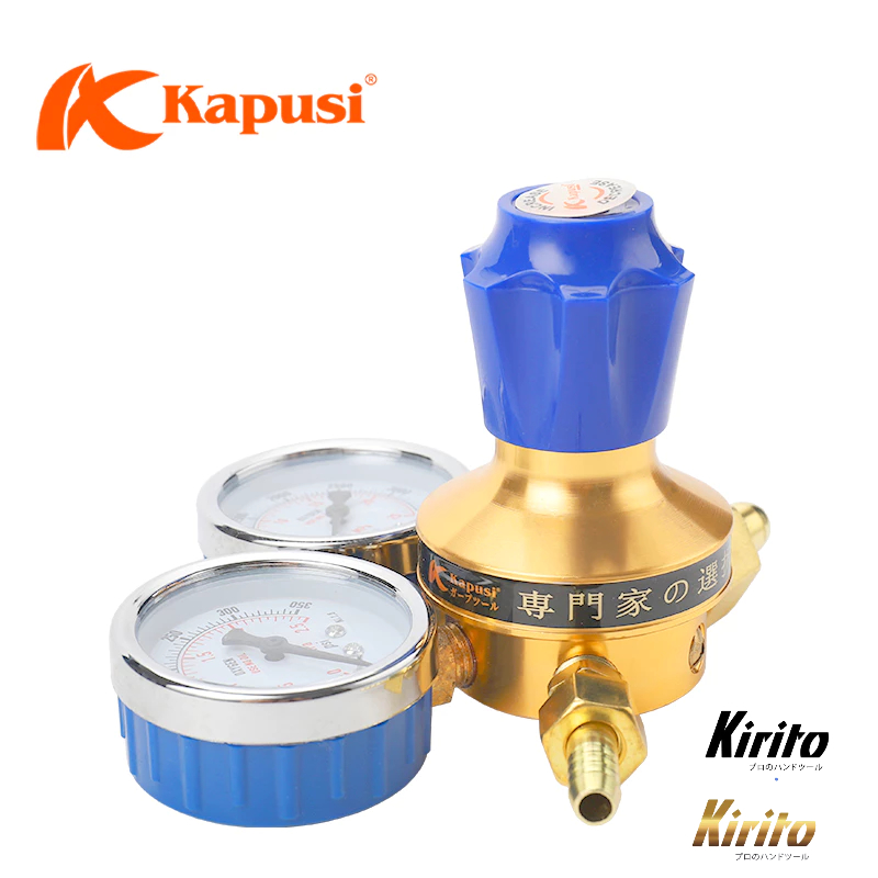 Đồng hồ ga điều áp khí oxy KAPUSI Nhật Bản, van giảm áp, áp suất 15Mpa