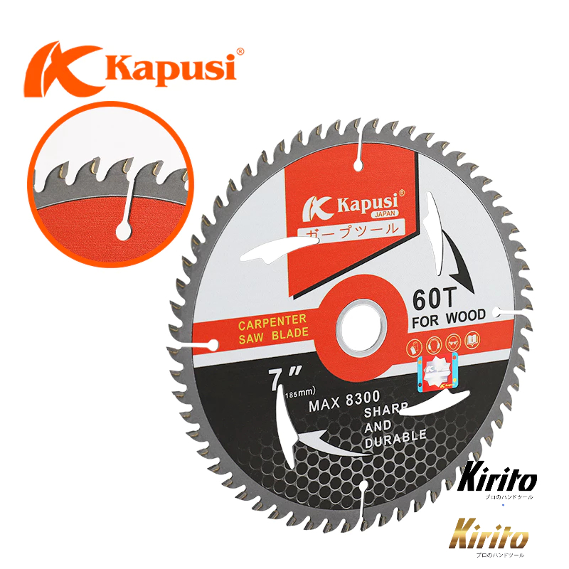 Lưỡi Cắt Gỗ KAPUSI Hợp Kim | 110–250mm | 30T 40T 60T | Dùng Máy Cắt Gỗ