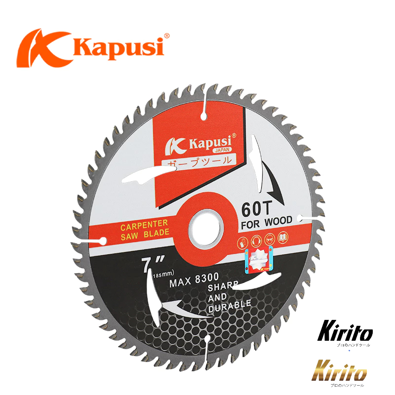 Lưỡi Cắt Gỗ KAPUSI Hợp Kim | 110–250mm | 30T 40T 60T | Dùng Máy Cắt Gỗ