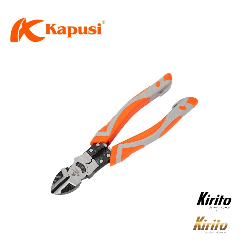 Kìm Cắt Kapusi K8071 Japan 8 Inch (200mm) Thép CR-V Chống Gỉ, Lưỡi Sắc Bén, Cắt Dây Điện, Dây Thép
