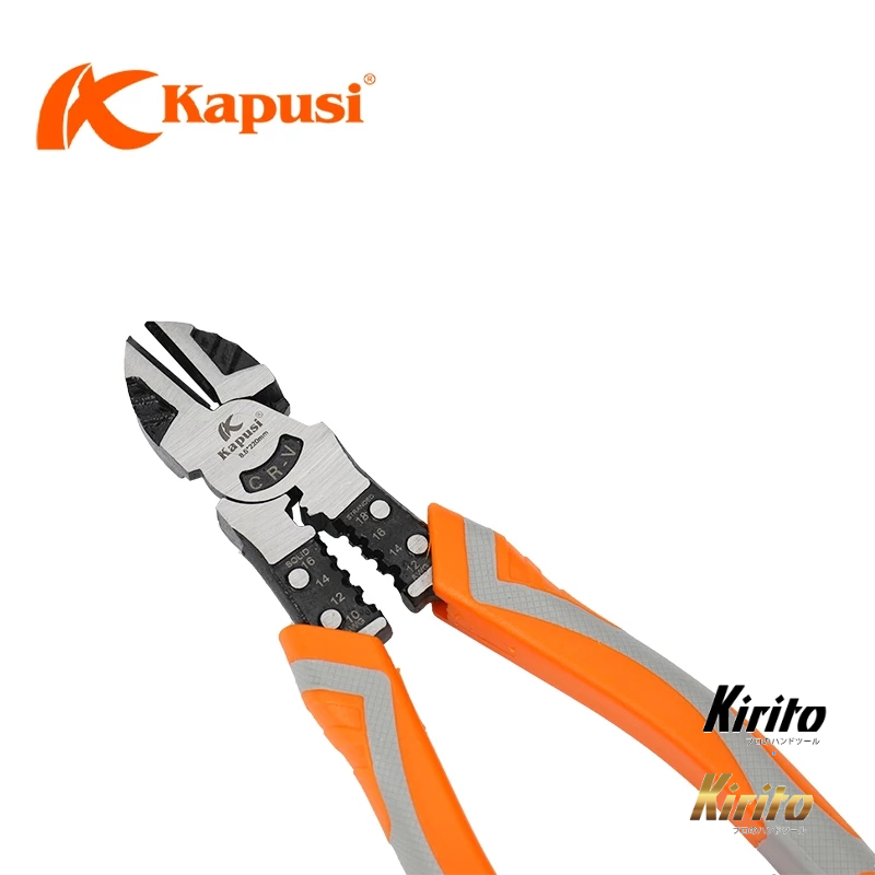 Kìm Cắt Kapusi K8071 Japan 8 Inch (200mm) Thép CR-V Chống Gỉ, Lưỡi Sắc Bén, Cắt Dây Điện, Dây Thép
