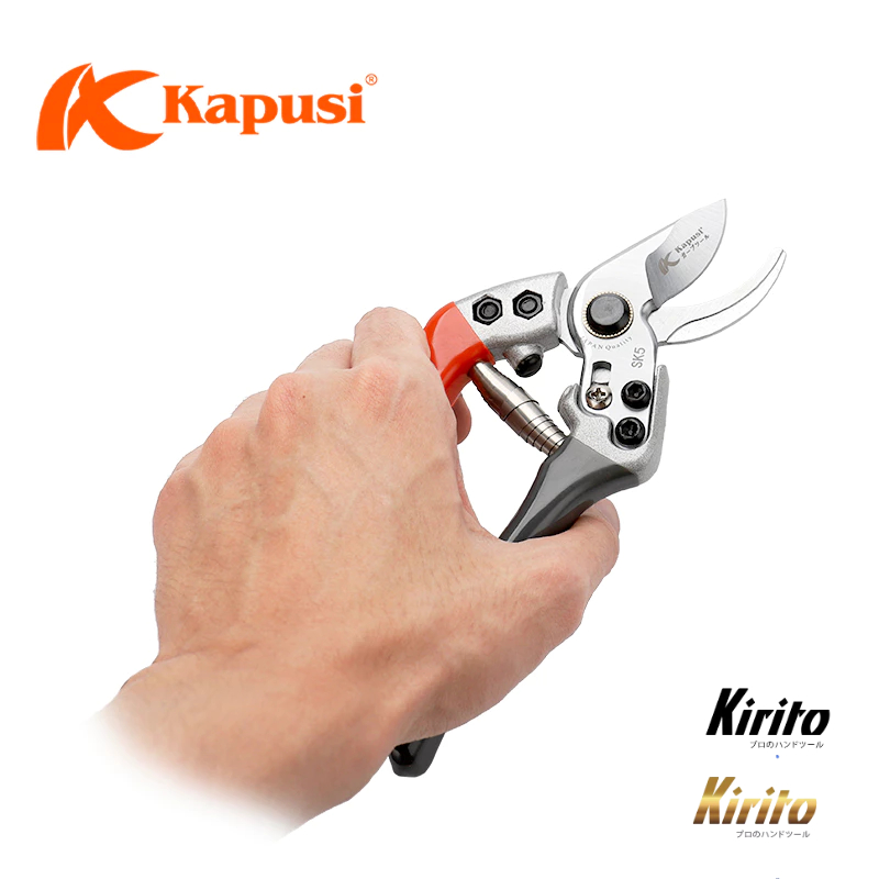 Kéo cắt cành trợ lực Nhật Kapusi Japan lưỡi thép SK-5 siêu bền - siêu sắc k8651