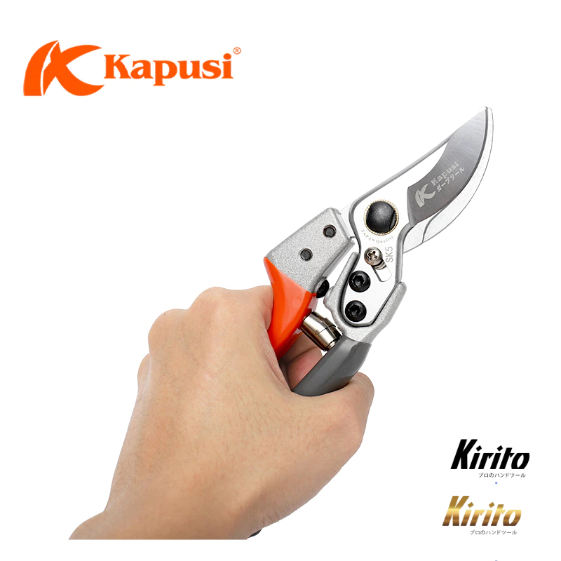 Kéo Cắt Tỉa Cành Kapusi K8652 8 Inch – Thép SK5 Nhật Bản Cao Cấp, Cắt Cây Kiểng Sắc Bén