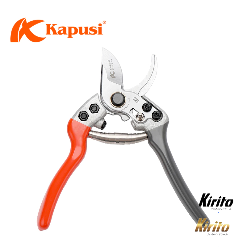 Kéo cắt cành trợ lực Nhật Kapusi Japan lưỡi thép SK-5 siêu bền - siêu sắc k8651