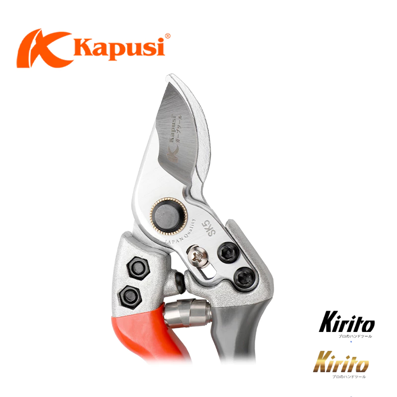 Kéo cắt cành trợ lực Nhật Kapusi Japan lưỡi thép SK-5 siêu bền - siêu sắc k8651