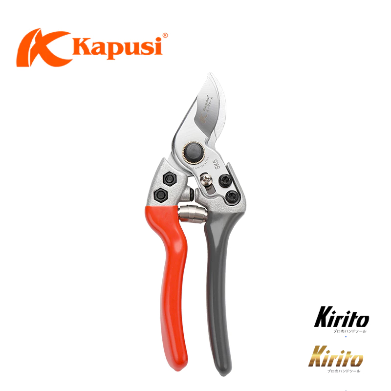 Kéo cắt cành trợ lực Nhật Kapusi Japan lưỡi thép SK-5 siêu bền - siêu sắc k8651