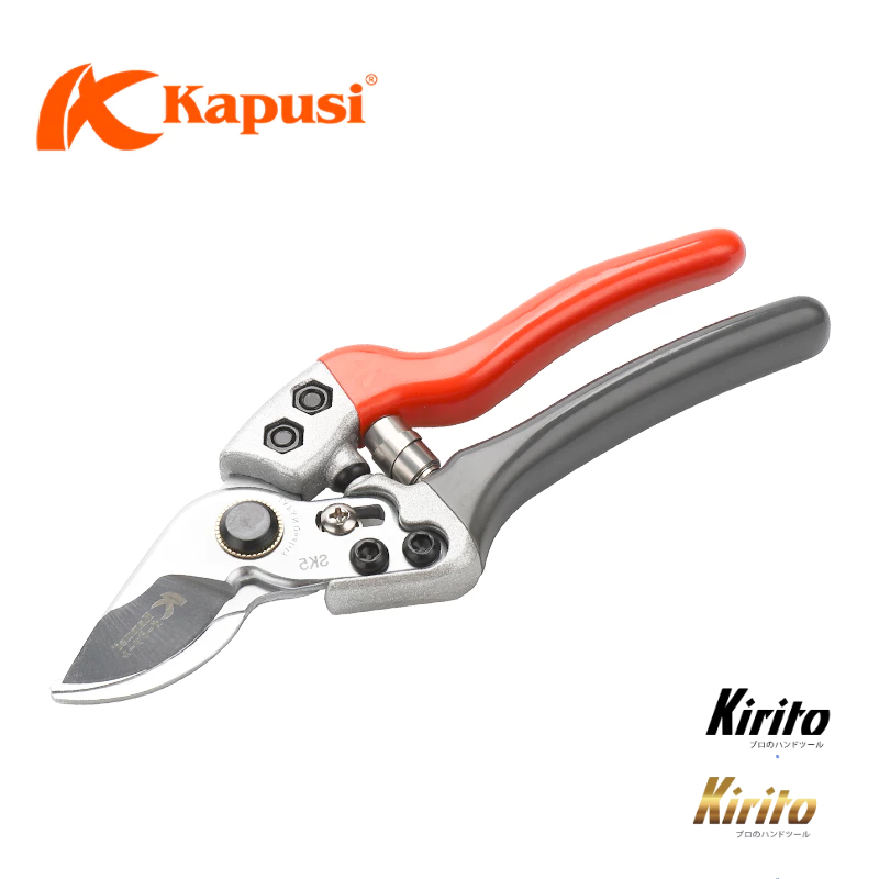 Kéo cắt cành trợ lực Nhật Kapusi Japan lưỡi thép SK-5 siêu bền - siêu sắc k8651