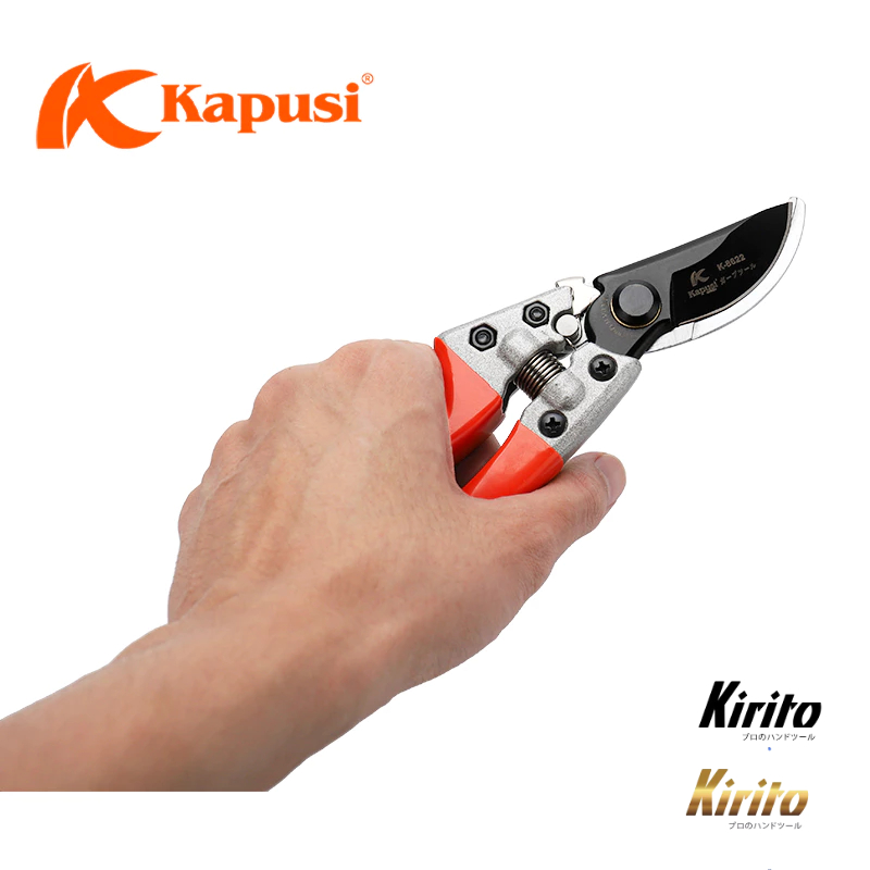 Kéo Tỉa Cây Kiểng Kapusi Cao Cấp 8 Inch (20cm) – Thép SK5 Sắc Bén, Lưỡi Đen Cứng Cáp
