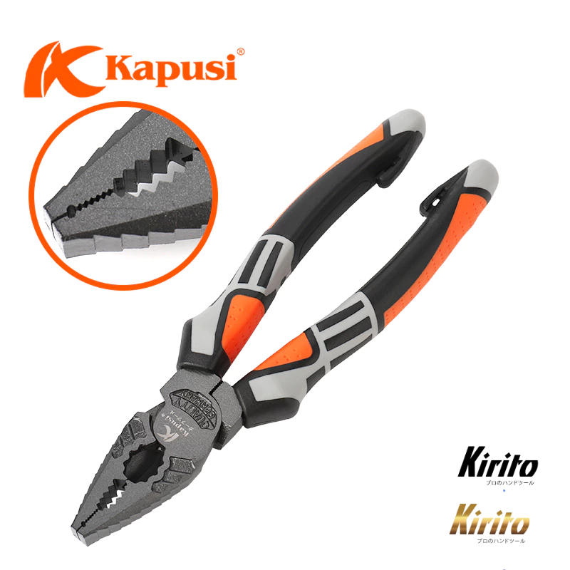 Kìm điện Nhật Kapusi cao cấp kiểu đức thép CRV cao cấp, trợ lực 30% k8000