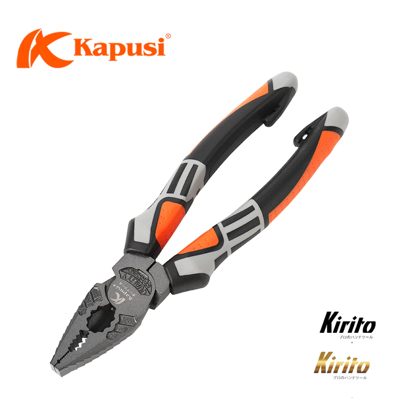 Kìm điện Nhật Kapusi cao cấp kiểu đức thép CRV cao cấp, trợ lực 30% k8000