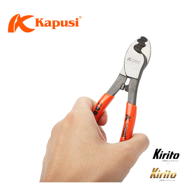 Kìm Cắt Dây Cáp Điện Kapusi Nhật Bản K-8180 6 Inch - 8 Inch - 10 Inch, Lưỡi Thép Siêu Cứng