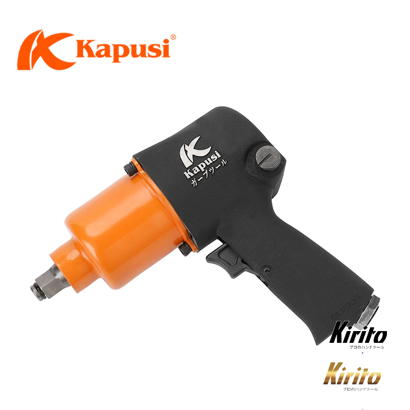 Máy Siết Bulông Dùng Hơi Kapusi K1416 2 Búa, Lực Siết 660N.m Chuyên Sửa Chữa Ô Tô Xe Máy - Hộp Đen