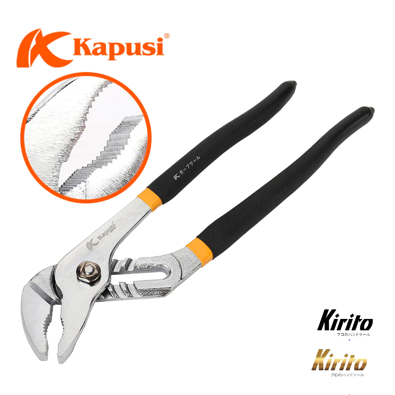 Kìm mỏ quạ cao cấp Kapusi kích cỡ 10 12 inch chất liệu thép CR-V, kìm mỏ quạ vặn đai ốc đa năng