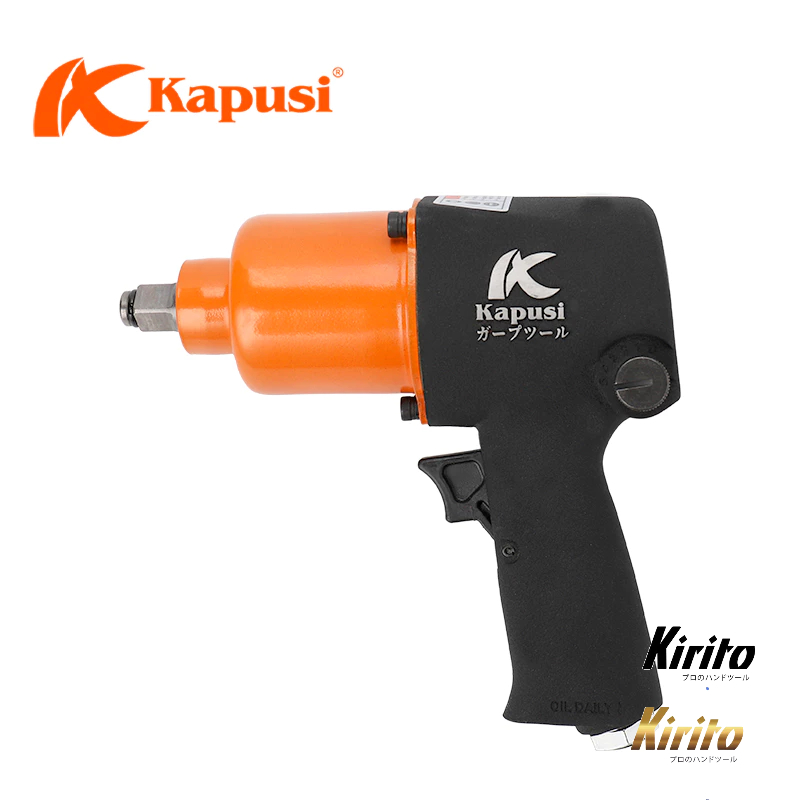 Máy Siết Bulông Dùng Hơi Kapusi K1416 2 Búa, Lực Siết 660N.m Chuyên Sửa Chữa Ô Tô Xe Máy - Hộp Đen