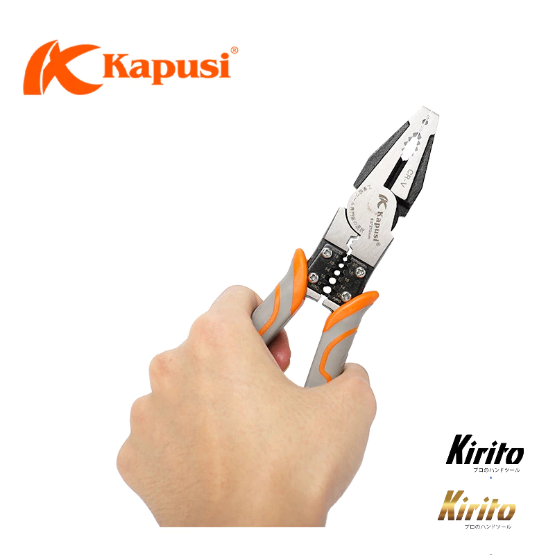 Kìm điện đa năng công nghiệp Nhật Kapusi JAPAN thép CR-V cao cấp k8066