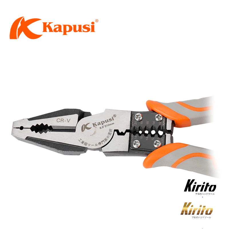 Kìm điện đa năng công nghiệp Nhật Kapusi JAPAN thép CR-V cao cấp k8066