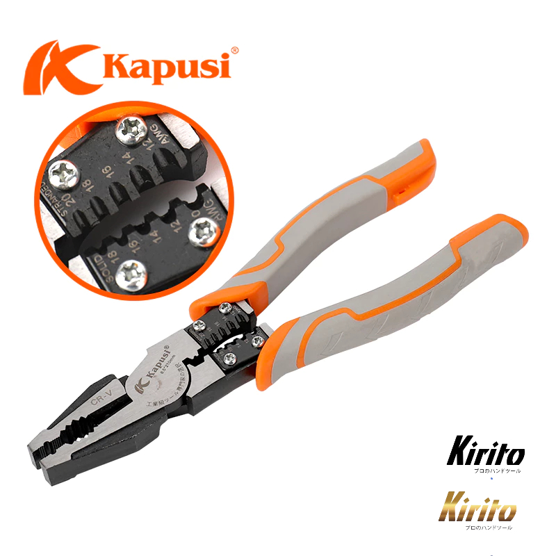 Kìm điện đa năng công nghiệp Nhật Kapusi JAPAN thép CR-V cao cấp k8066