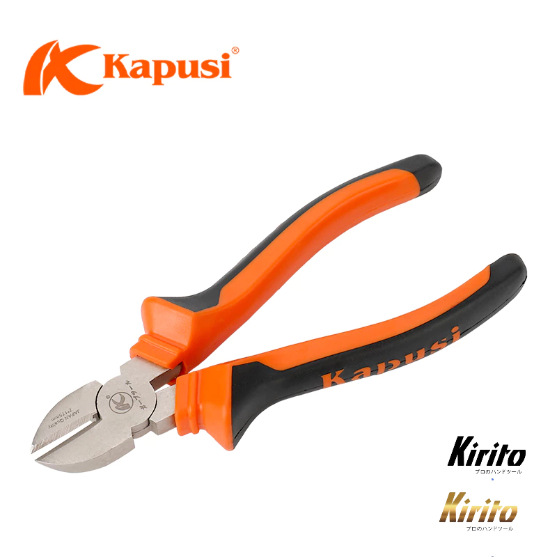 Kìm cắt cỡ 7 inch/175mm hãng Kapusi Nhật Bản cao cấp mạ niken K8028