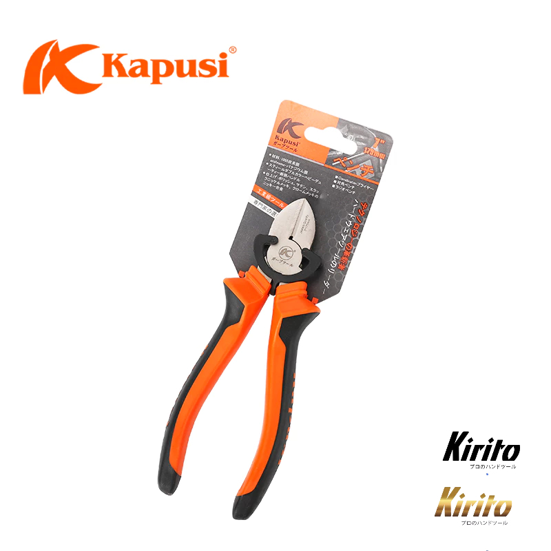 Kìm cắt cỡ 7 inch/175mm hãng Kapusi Nhật Bản cao cấp mạ niken K8028