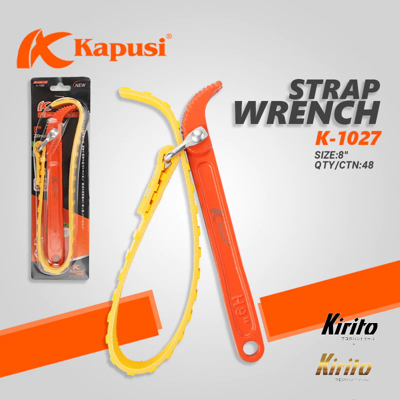 CẢO (CỜ LÊ) MỞ NẮP LỌC DẦU NHỚT BẰNG DÂY ĐAI KAPUSI 8in, 12in