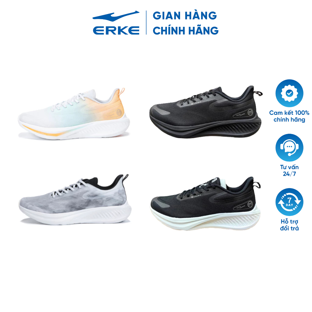 Giày chạy bộ thể thao nam ERKE-Running E-Light 2.0 siêu nhẹ và êm ái ...