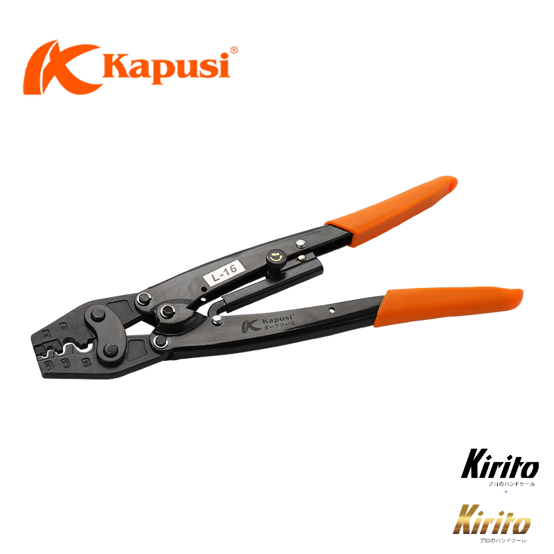 Kìm bấm cos cộng lực Kapusi 22L 16L | Kìm ép cote tròn cán dài đa năng