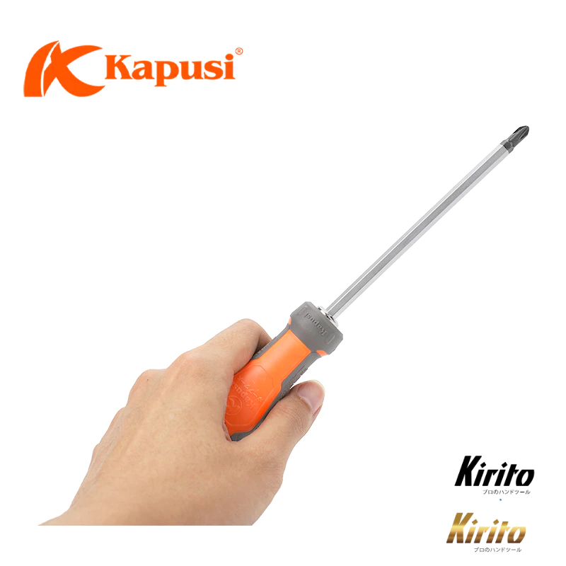 Tua Vít 2 Đầu Dẹp Bake Kapusi 6x100mm / 6x150mm / 6x200mm, Chất Liệu Thép CRV Cao Cấp Bền Bỉ