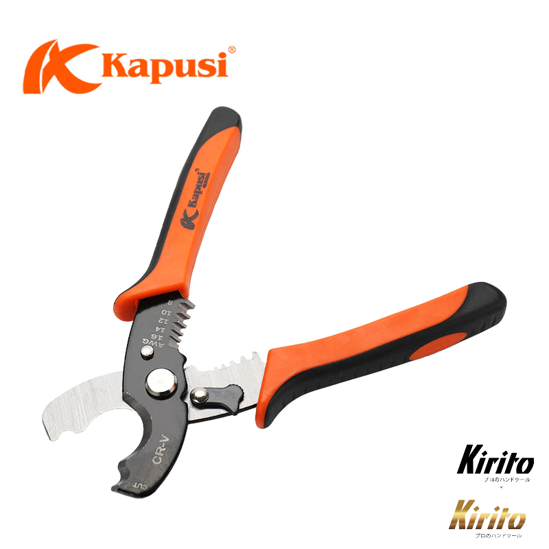 Kìm Cắt Cáp & Tuốt Dây Điện KAPUSI JAPAN K9101 Đa Năng Cắt Cáp 28mm