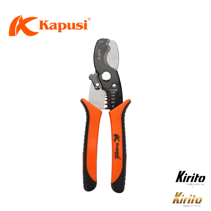 Kìm Cắt Cáp & Tuốt Dây Điện KAPUSI JAPAN K9101 Đa Năng Cắt Cáp 28mm