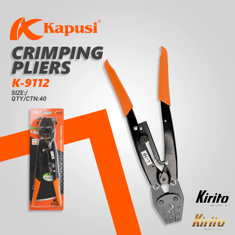 Kìm bấm cos cộng lực Kapusi 22L 16L | Kìm ép cote tròn cán dài đa năng