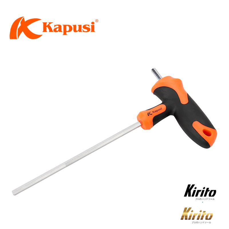 Lục giác bi tay cầm chữ T 2-10mm Kapusi Japan, Thép Crv cao cấp chống gỉ sét, chịu lực
