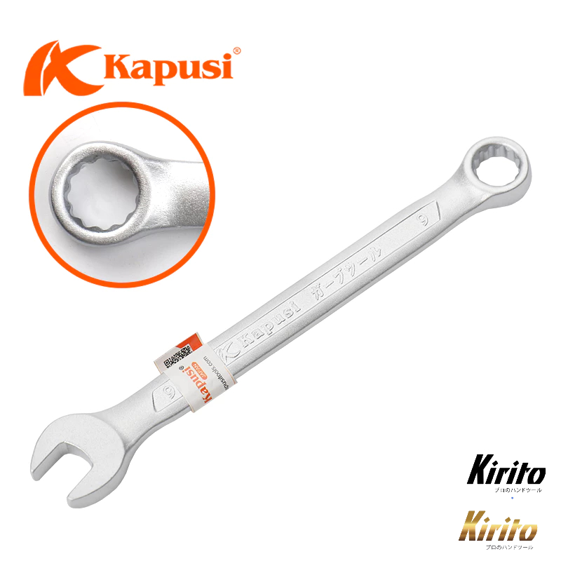 Cờ Lê Vòng Miệng Kapusi Thép CR-V Đúc Nguyên Khối Đủ Size 6mm-32mm Chính Hãng