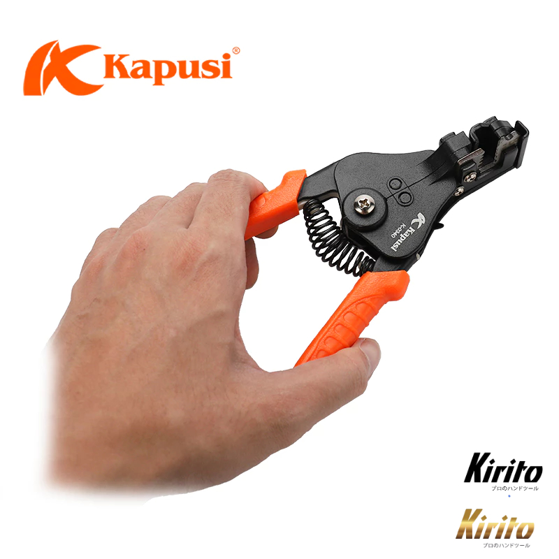 Kìm Tuốt Dây Điện Tự Động Kapusi K0340 Cao Cấp – Tuốt Nhanh 0.5–3.2mm², Chính Xác, Bền Bỉ