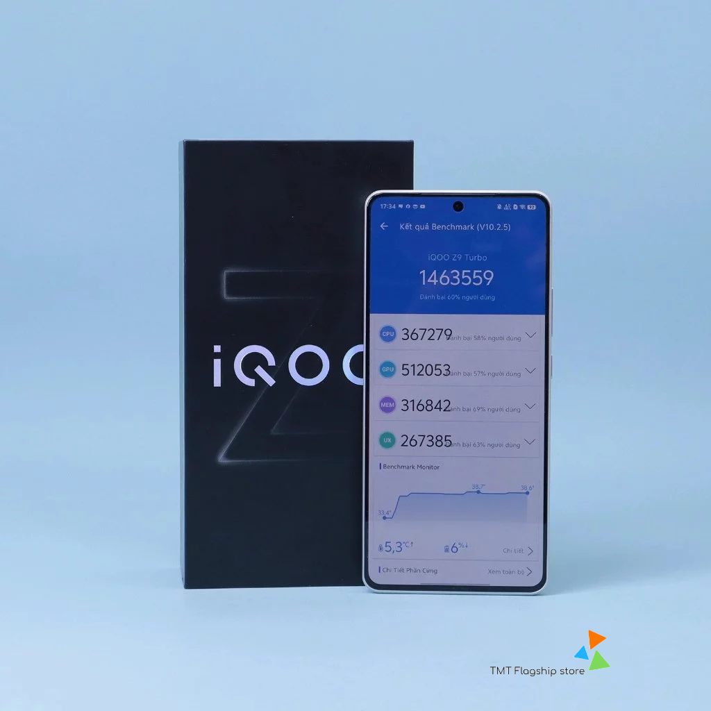 Điện thoại Vivo iQOO Z9 Turbo 5G (Snapdragon 8s Gen 3 - Pin 6000mAh) | BigBuy360 - bigbuy360.vn
