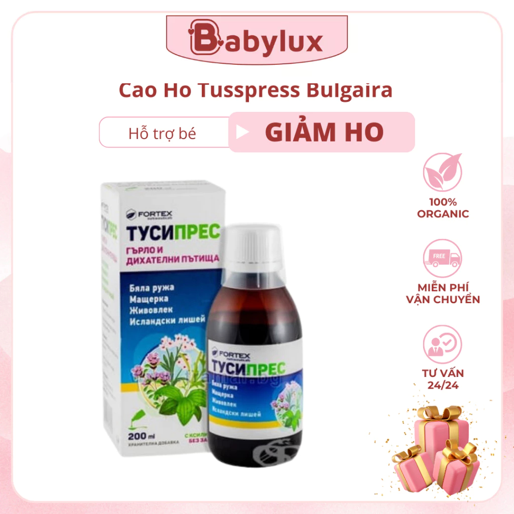 Cao Ho Tussipress Bulgaira Hỗ Trợ Kích Thích Miễn Dịch, Làm Dịu Và Giảm ...