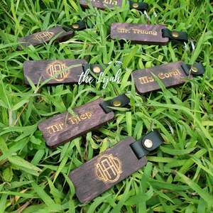 Móc Khoá Gỗ Khách Sạn,Quán Cafe - Free Khắc Logo,ttên Quán Theo Yêu Cầu