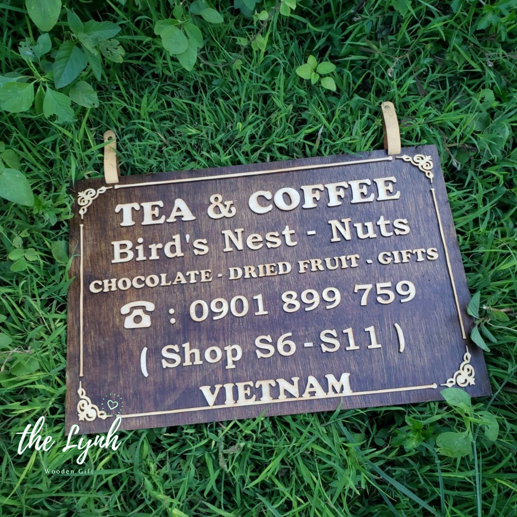 Bảng hiệu gỗ theo yêu cầu Plywood Quán Cafe,Nhà Hàng in UV,Laser....- Free Logo Theo Yêu Cầu
