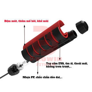 Dây nhảy lõi thép có tạ Prowin Fitness thế dục thể thao