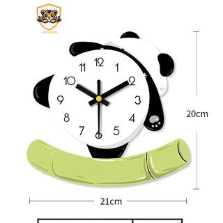 (H22)Đồng Hồ Để Bàn Gấu Trúc Lắc Lư / Đồng hồ Decor Đẹp, Làm Quà Tặng Bạn Bè Độc Đáo