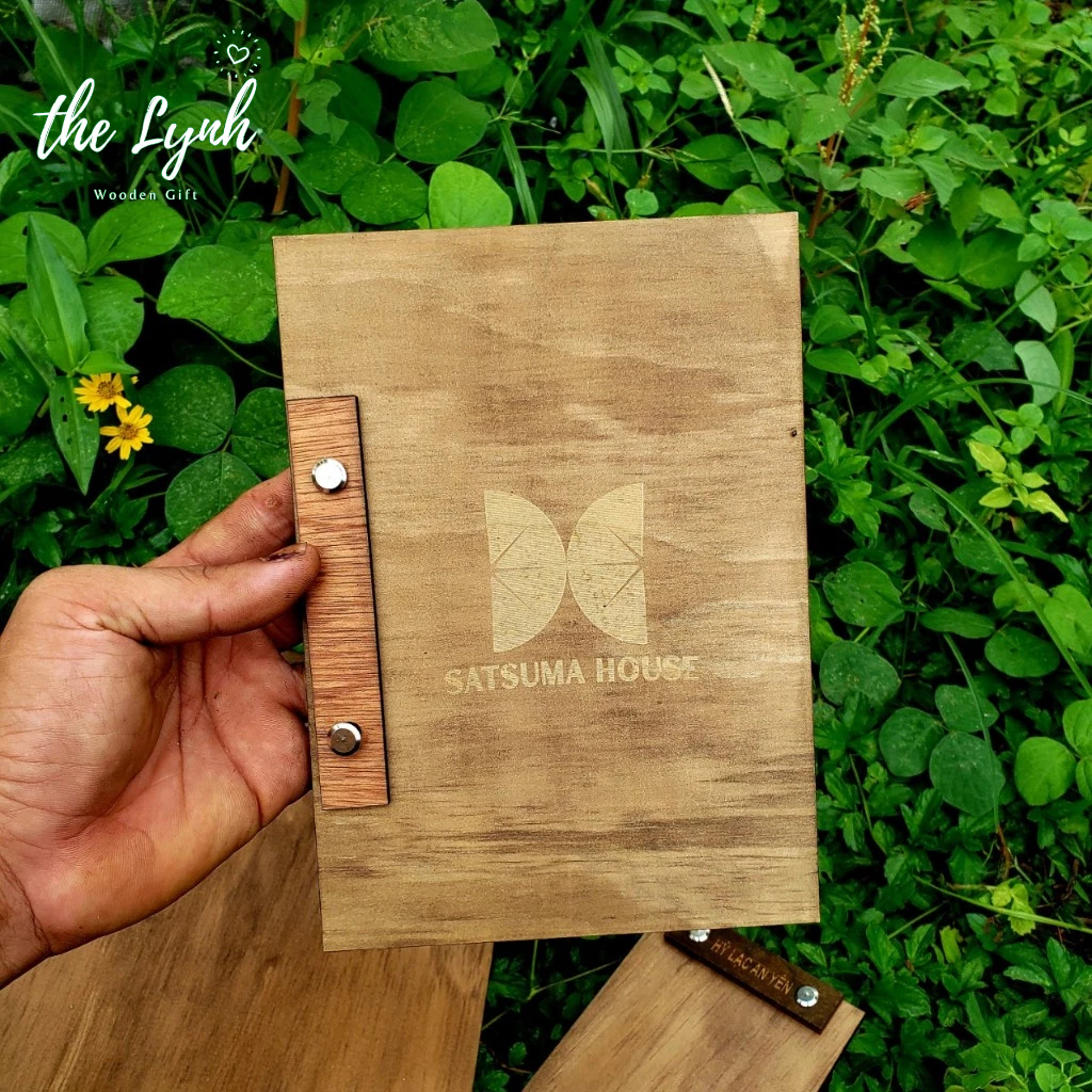 Menu gỗ các size  - Miễn phí Khắc LOGO Quán cafe, Nhà hàng