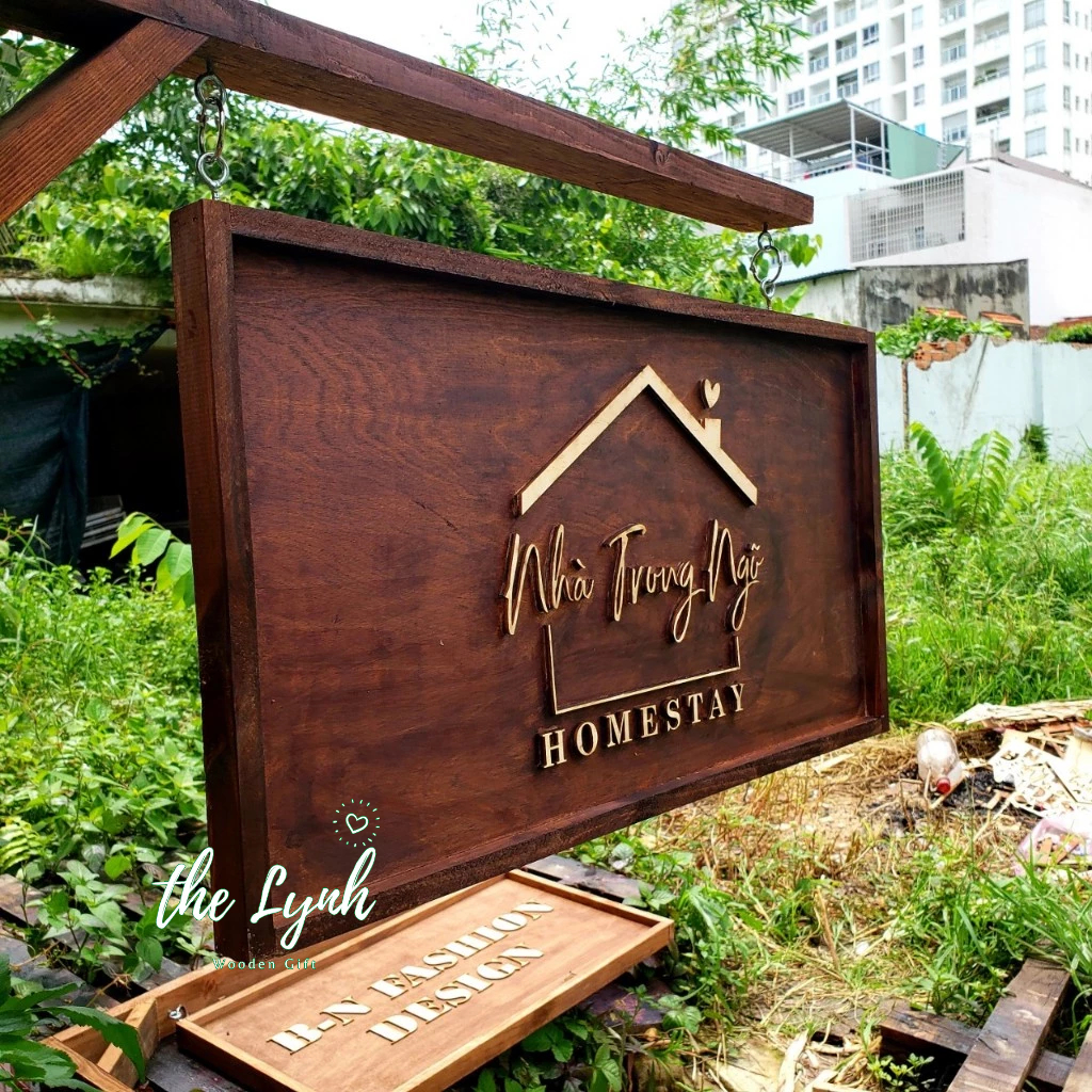 Bảng hiệu gỗ treo tường Vintage/Combo bảng vẫy  - MIỄN PHÍ THIẾT KẾ IN MÀU THEO YÊU CẦU
